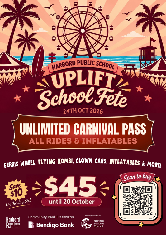 Early Bird Discount Unlimited Ride Pass - 2026 Harbord "Uplift" School Fete