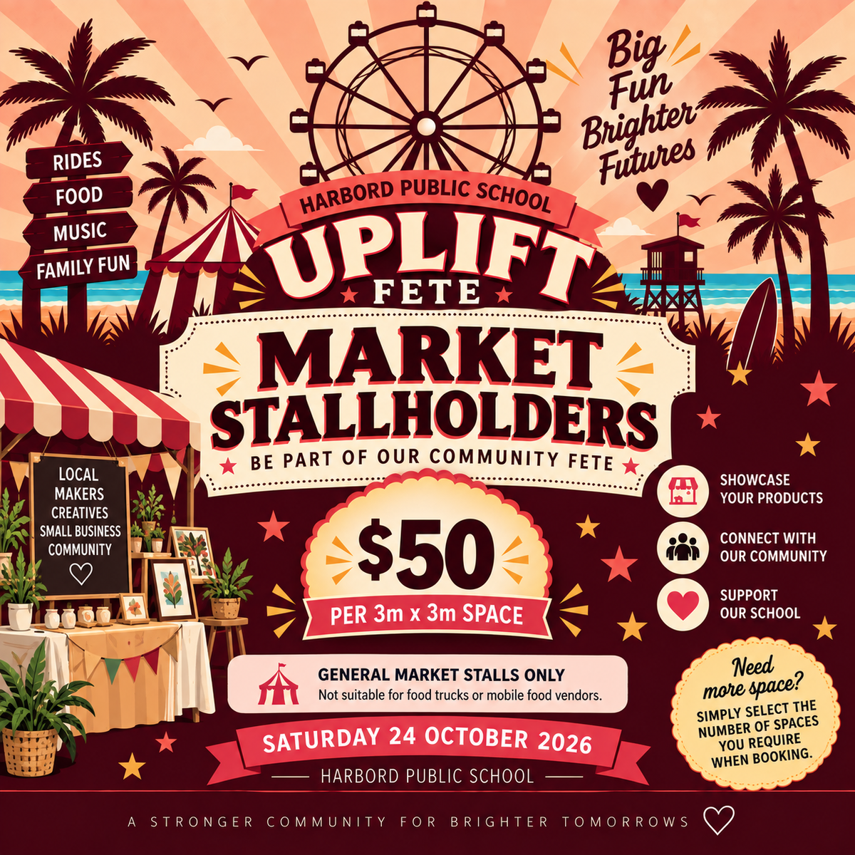Harbord Fete Market Stallholder – 3m × 3m Site